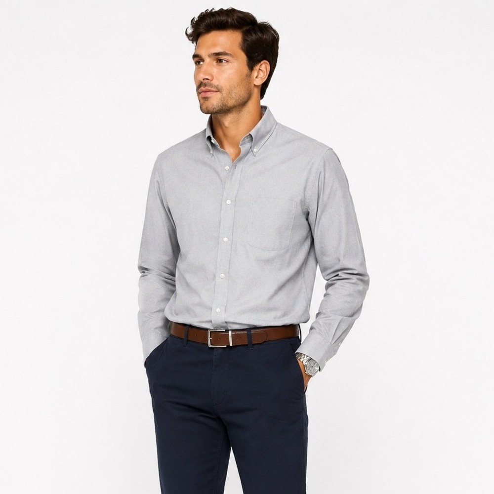 Brooks Brothers Collared Long Sleeve Button Down Classic Dress Shirt Size 17.5